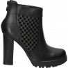 Ghete de dama negre fashion, cu toc inalt