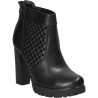 Ghete de dama negre fashion, cu toc inalt
