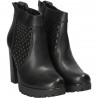 Ghete de dama negre fashion, cu toc inalt