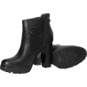 Ghete de dama negre fashion, cu toc inalt