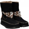 Ghete fashion, cu pietre, pentru fete