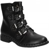 Ghete fashion, negre, cu catarame si tinte