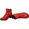 Botine rosii, fashion, din piele naturala