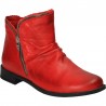 Botine rosii, fashion, din piele naturala