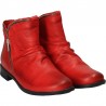 Botine rosii, fashion, din piele naturala