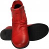 Botine rosii, fashion, din piele naturala