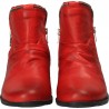 Botine rosii, fashion, din piele naturala
