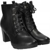 Botine fashion, negre, cu toc mediu