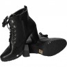 Botine fashion, negre, cu toc mediu