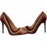 Pantofi eleganti, catifea, broderie traditionala