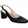 Pantofi satin, eleganti, toc mic, Sasi Lory