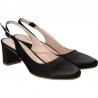 Pantofi satin, eleganti, toc mic, Sasi Lory