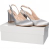 Pantofi fashion, din satin, cu toc mediu
