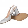 Pantofi fashion, din satin, cu toc mediu
