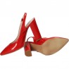 Pantofi trendy, rosii, cu bot ascutit