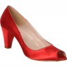 Pantofi de gala din satin rosu