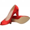 Pantofi de gala din satin rosu