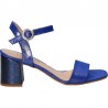 Sandale fashion, albastre, cu toc mic