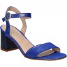 Sandale fashion, albastre, cu toc mic