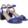 Sandale fashion, albastre, cu toc mic