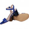 Sandale fashion, albastre, cu toc mic