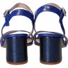 Sandale fashion, albastre, cu toc mic