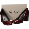 Pantofi eleganti, bordeaux, cu toc inalt