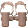 Sandale glamour, roz, cu toc mediu-inalt