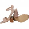 Sandale glamour, roz, cu toc mediu-inalt