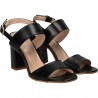 Sandale fashion, negre, cu toc inalt