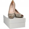 Pantofi eleganti, decupați, imitatie piele sarpe