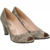 Pantofi eleganti, decupați, imitatie piele sarpe