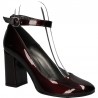 Pantofi de dama, lac, bordo, stil elegant