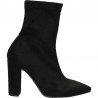 Cizme fashion, din material stretch, cu toc