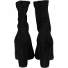 Cizme fashion, din material stretch, cu toc
