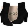 Cizme fashion, din material stretch, cu toc