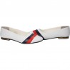 Balerini croco, piele, insertii rosu si bleu