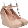 Pantofi fashion, cu platforma, roz, cu strasuri