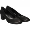 Pantofi negri, glamour, cu toc mic