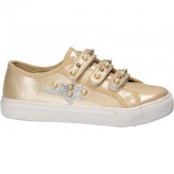 Pantofi trendy aurii, cu...
