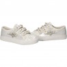 Espadrile alb perlat, cu scai, pentru fete