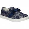 Espadrile moderne, din dantela albastra