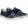 Espadrile moderne, din dantela albastra
