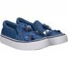 Espadrile jeans, cu decor flori din paiete