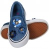 Espadrile jeans, cu decor flori din paiete