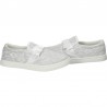 Espadrile albe, din dantela, cu funda