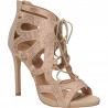Sandale fashion, cu strasuri, culoarea bej