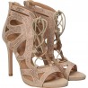 Sandale fashion, cu strasuri, culoarea bej