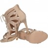 Sandale fashion, cu strasuri, culoarea bej