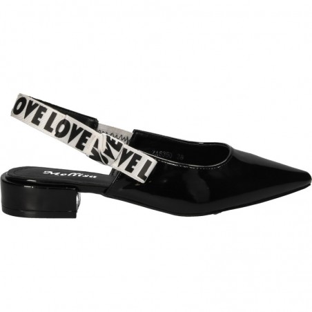 Pantofi LOVE negri din lac, trendy, marca Mellisa